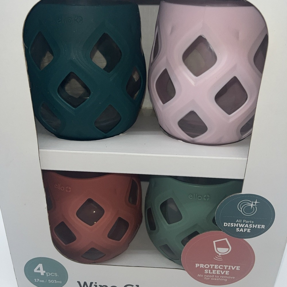 Ello Stemless Wine Glass Set 4 Glasses 17 Oz - Picture 14 of 15